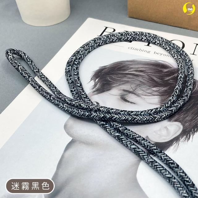 【o-one】Apple/安卓通用款 可斜背頸掛式 金屬扣環掛繩組(短掛片款顏色隨機)