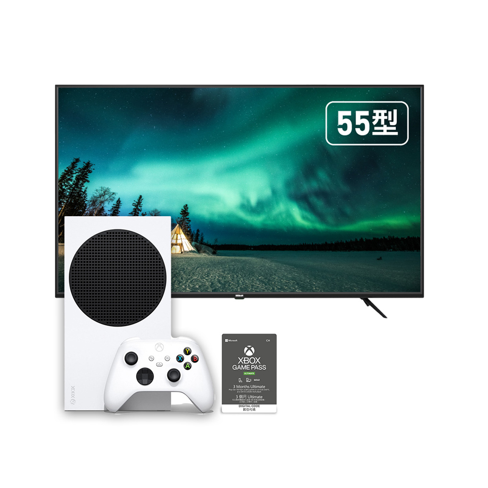 Microsoft 微軟】Xbox Series S 主機+ XGPU+【HERAN 禾聯】55型4K 含