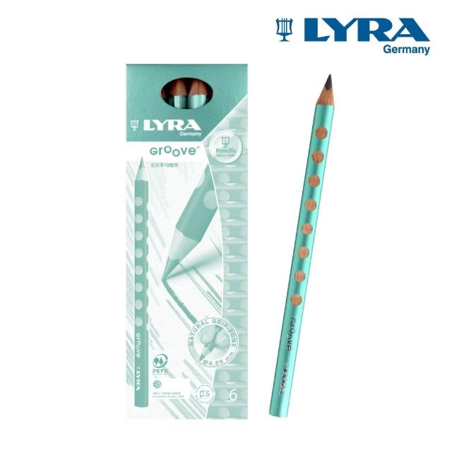 【LYRA】三角洞洞鉛筆6入-多色可選(原廠正版 德國製 三角鉛筆 鉛筆 大三角鉛筆 洞洞筆 粗三角鉛筆)