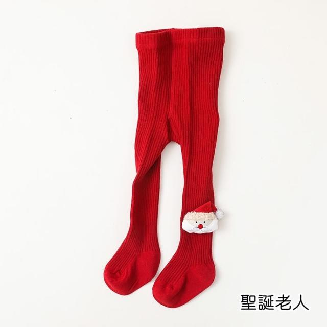 【橘魔法】可愛公仔娃娃直條褲襪(聖誕襪 聖誕老人 聖誕節 聖誕樹 麋鹿 耶誕 大紅 洋裝 交換禮物)