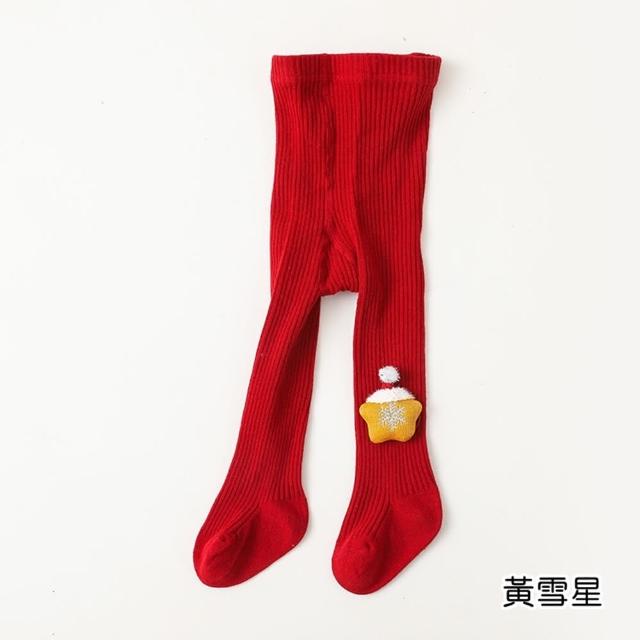 【橘魔法】可愛公仔娃娃直條褲襪(聖誕襪 聖誕老人 聖誕節 聖誕樹 麋鹿 耶誕 大紅 洋裝 交換禮物)
