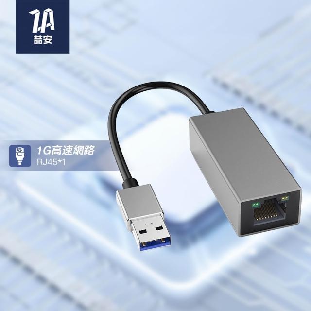 【ZA 喆安】Type-C/A HUB轉接集線器 支援USB3.2 to RJ45 1G外接網路卡 適用iPhone/MacBook/平板/筆電網路卡