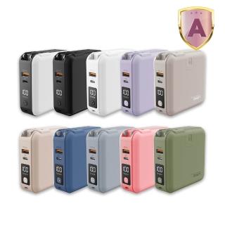 【LaPO】2代 WT-03CM 10000mAh 22.5W 雙孔輸出多功能無線充行動電源_37Wh_具Wh標示(自帶線/無線/磁吸)