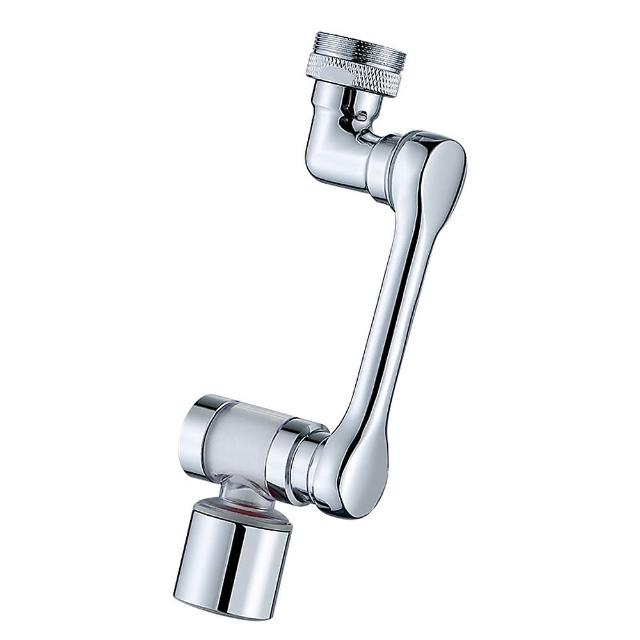 【Kyhome】1080度萬向旋轉增壓水龍頭 升級過濾淨水延伸器 廚房浴室起泡節水器 (雙出水/洗臉防噴濺)