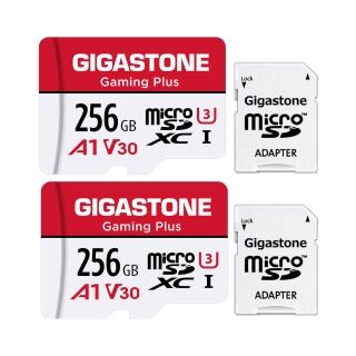 【Gigastone 立達國際】A1 V30 256GB 遊戲 影像 記憶卡 Gaming Plus 2入組(台灣製/Switch/GoPro/microSD)