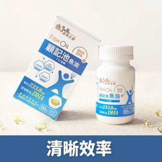 【義美生醫】顧記池魚油(60粒/盒；清晰效率、DHA、EPA)