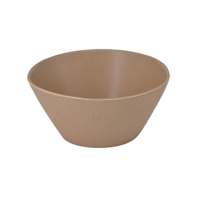 【YU Living 信歐傢居】歐式陶瓷手作壓紋窯變釉沙拉碗 餐碗 碗盤器皿(2色/亞光灰色.卡其色)