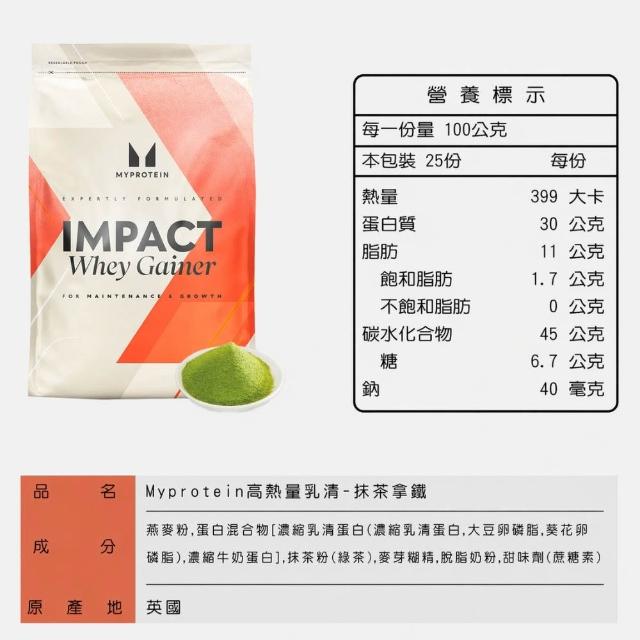 【MYPROTEIN】高熱量乳清蛋白2.5KG(多口味可選)