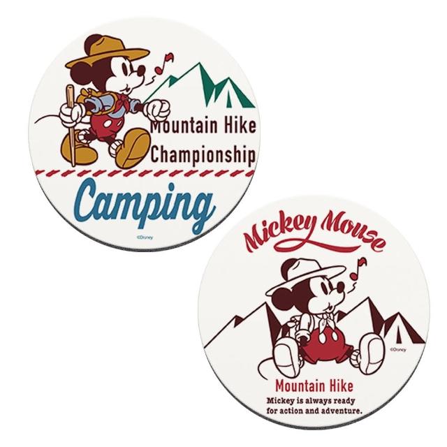 【收納王妃】Disney 迪士尼 米奇米妮登山系列 軟式珪藻土 杯墊 防潮 吸水(10x10x0.5 SGS檢驗不含石綿)