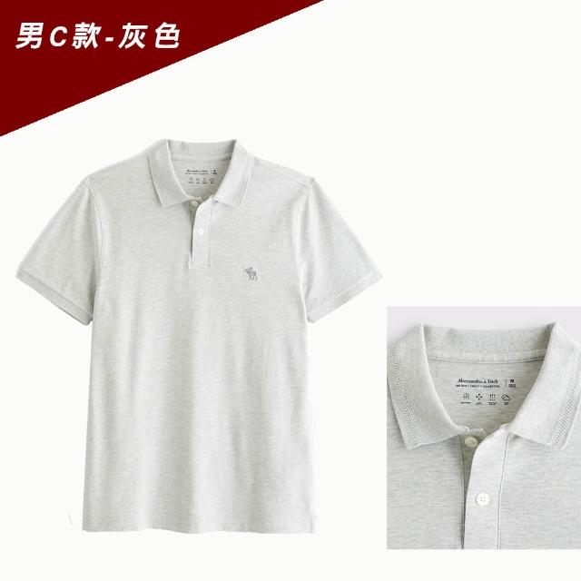 【Abercrombie & Fitch】AF 麋鹿 A&F 經典刺繡麋鹿短袖POLO衫 上衣-多色選(平輸品/春夏舒適)