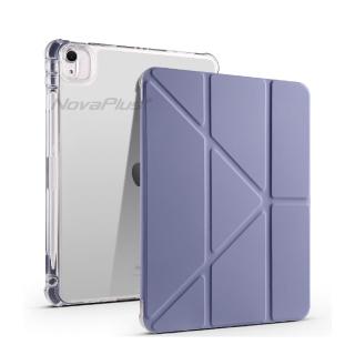 【NovaPlus】iPad 第10代/11代 10.9吋水晶Y折平板保護套(附筆槽設計 透明背蓋iPad原色看的見)