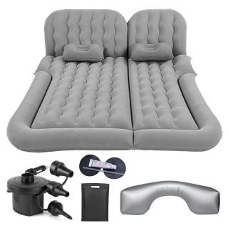 【YORI優里】車用充氣床+長蹲+打氣機+配件組(SUV休旅車 後車箱充氣床 後座充氣床 雙人床墊 露營 車宿)