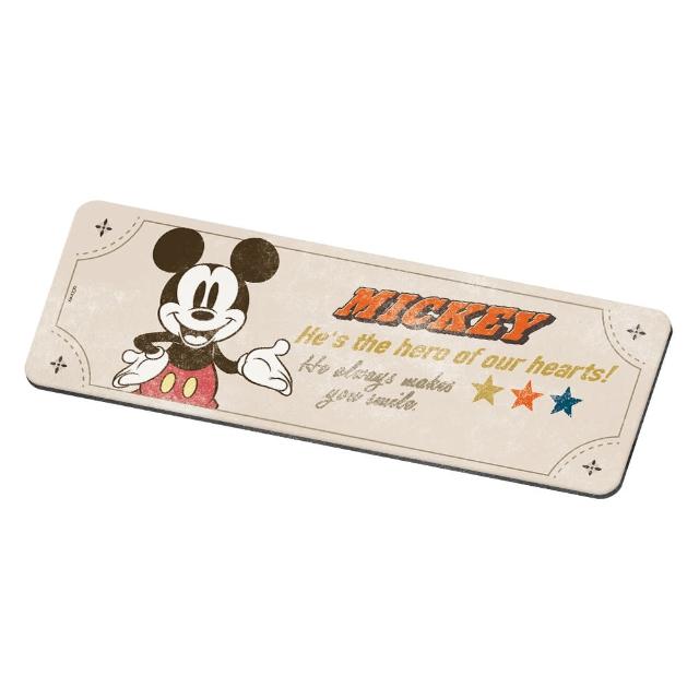 【收納王妃】Disney 迪士尼 復古風 軟式珪藻土洗漱墊 洗漱墊 防潮 杯墊 硅藻土 浴室收納 牙刷架(24x8x0.5)