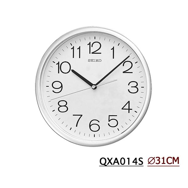 【SEIKO 精工】簡約質感單色系數字 時鐘 掛鐘QXA677B/QXA014/QXA796/QXA847(靜音指針 鏡面清楚)