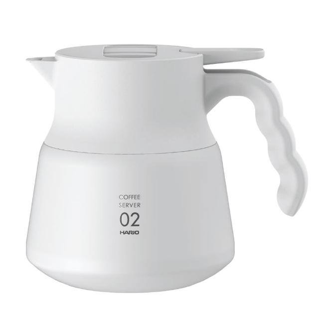 【HARIO】V60 不鏽鋼保溫咖啡壺PLUS 600ml(兩色任選)