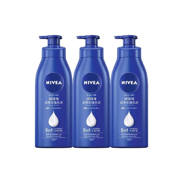 【NIVEA 妮維雅】密集修護乳液400mlx6入(深層修護/保濕潤膚身體乳/國民乳液)
