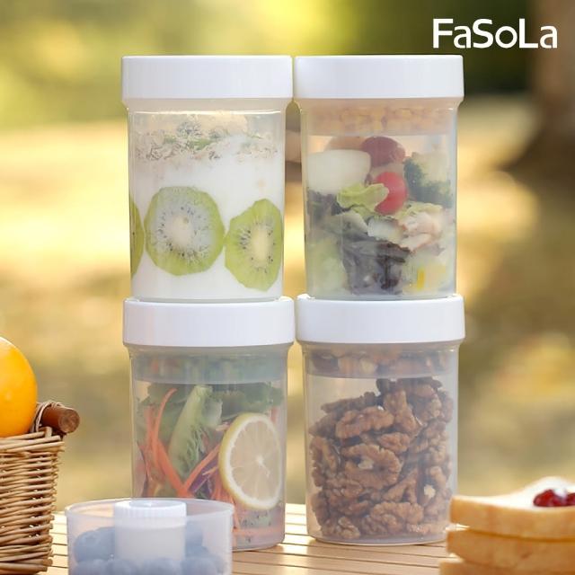 【FaSoLa】便攜式PP保鮮雙層水果 沙拉罐