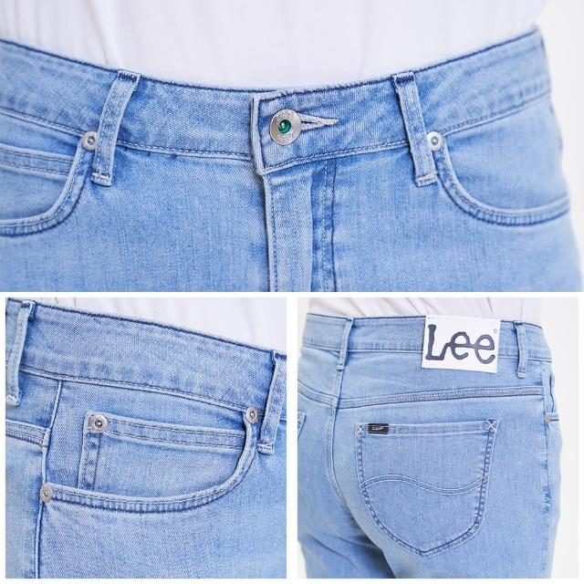 【Lee】出清品-女裝 牛仔褲 / 401 中腰標準小直筒 七分褲 淺藍洗水(LL220128AVS)