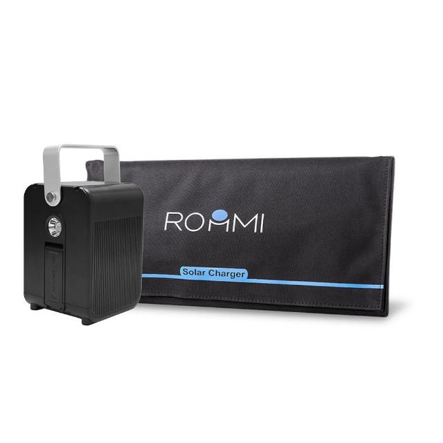 【Roommi】多功能行動電源供應器│小電寶+28W太陽能板(RM-P02+28W)