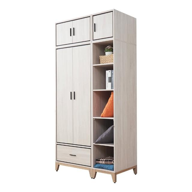 【時尚屋】RV9 伊莎3.8尺單吊開放被櫥衣櫃RV9-B813+B818+B820+B822(二色可選 免運費 免組裝 衣櫃)
