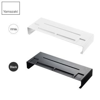 【YAMAZAKI】tower 桌上型螢幕置物架-白(螢幕架/電腦螢幕架/電腦周邊商品) 