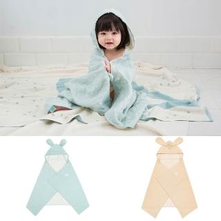 【Gift DollBao】いまばり日本今治毛巾系列-連帽浴巾60x120cm(經典泡泡_雙面寶寶紗布巾)