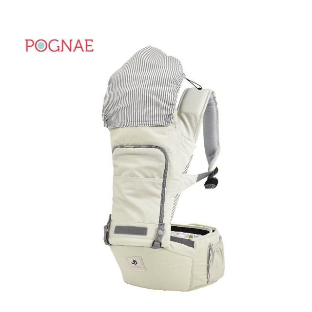 【POGNAE】新生兒回診必備經典組(NO5二合一揹巾+嬰兒緩衝襯墊 揹帶 背巾 揹巾 韓國椅凳 新生兒)