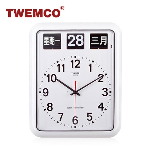 【TWEMCO】BQ-12A 翻頁鐘 時鐘中文 英文萬年曆 壁掛(共2色)