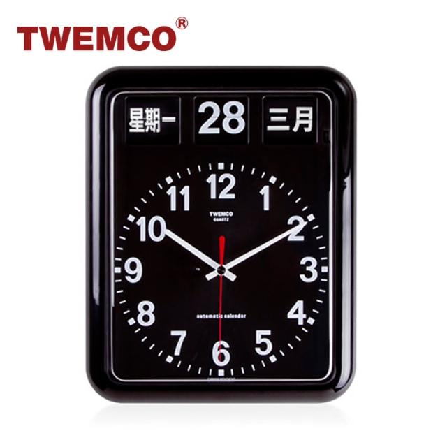 【TWEMCO】BQ-12A 翻頁鐘 時鐘中文 英文萬年曆 壁掛(共2色)