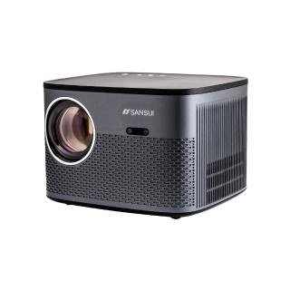 【SANSUI 山水】微型行動智慧高亮度投影機 戶外投影機/露營投影機 -全配腳架/布幕組(SPJ-MO)｜交換禮物/聖 