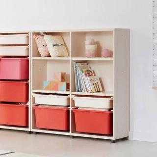【iloom 怡倫家居】EDDI KIDS 950型3層收納櫃 附4個收納盒(書櫃 書架 雙層書架 兒童書架 玩具櫃 收納櫃)