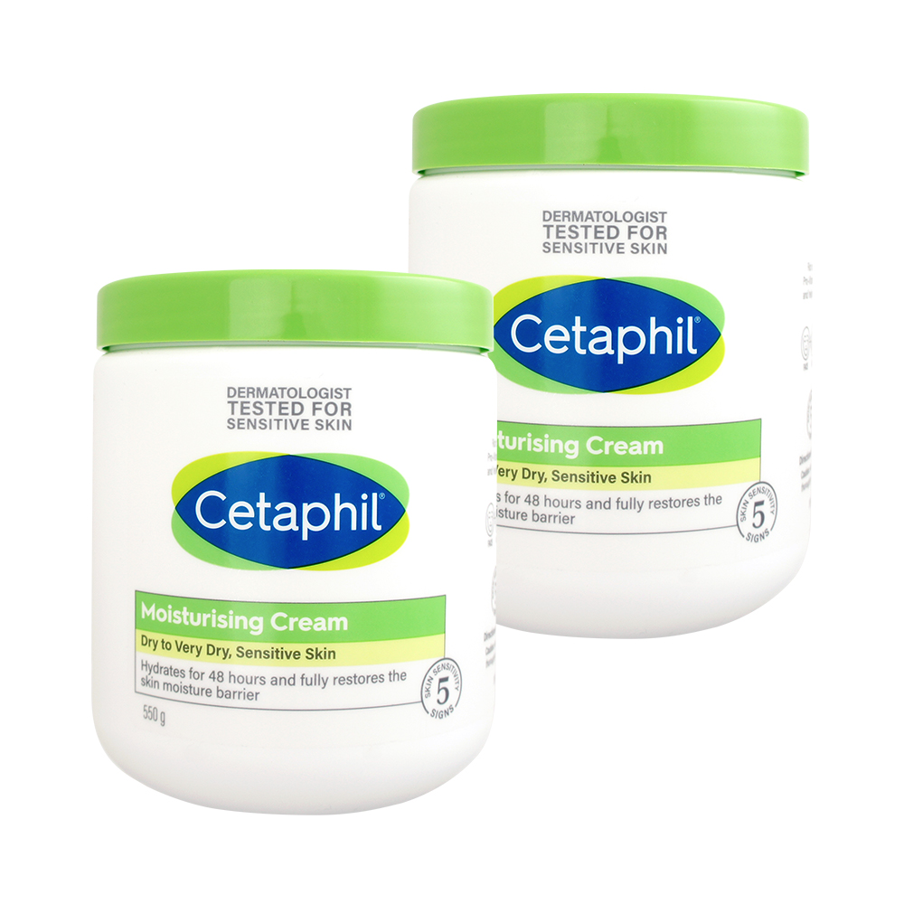 【Cetaphil】長效潤膚霜550g 2入組 航空版(溫和乳霜 全新包裝配方升級)
