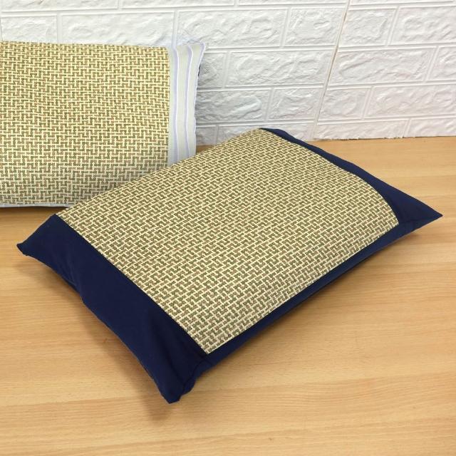 【LASSLEY】亞藤艾草綠豆殼枕(雙面枕 防蚊 驅蚊 枕頭 艾草枕 豆枕 舒眠 天然 透氣 清涼 台灣製造)