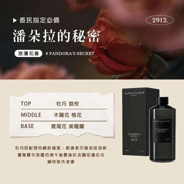 【KLOWER PANDOR】KP記憶香氛 沉浸式空間擴香補充瓶500ml-2入組(多款任選)