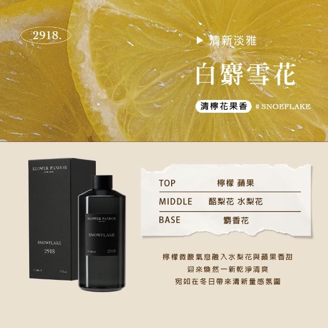 【KLOWER PANDOR】KP記憶香氛 沉浸式空間擴香補充瓶500ml-2入組(多款任選)