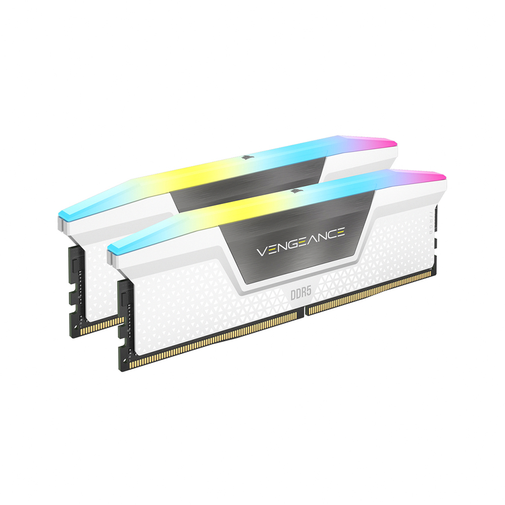 CORSAIR 海盜船】Vengeance RGB DDR5 6000 32GB 雙通/白CL36-36-36