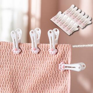 【曬衣神器】超值12入_可愛多功能貓爪造型曬衣夾(夾子 無痕夾 固定夾 防風夾 強力夾 晾衣夾 封口夾) 限