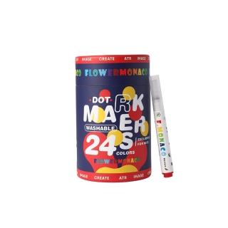 【Flower monaco】可水洗 圓頭彩色筆24色(彩色筆/可水洗/24色彩色筆)