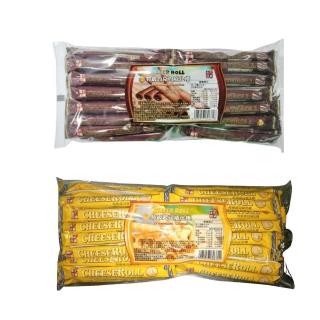 【味覺百】爆漿特級威化捲500g(巧克力/起士 五入組(#捲心酥#熔岩#爆漿)