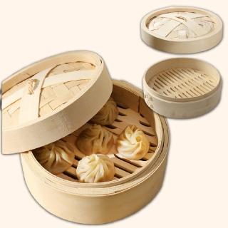 11393072 OL 【蒸屜】日式帶蓋竹蒸籠-16cm(竹編蒸籠 蒸籠罩 包子 饅頭 手做麵食 DIY 小蒸籠層 燒賣 湯包 小籠包 米糕)