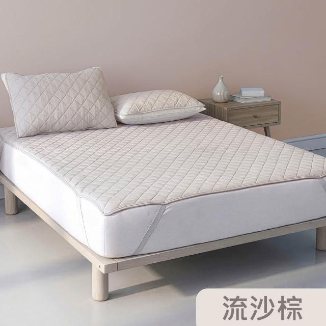 【Tonia Nicole 東妮寢飾】TopCool冰凍銀抗菌涼感墊/涼感保潔墊+枕頭保潔墊2入-八色任選(雙人)