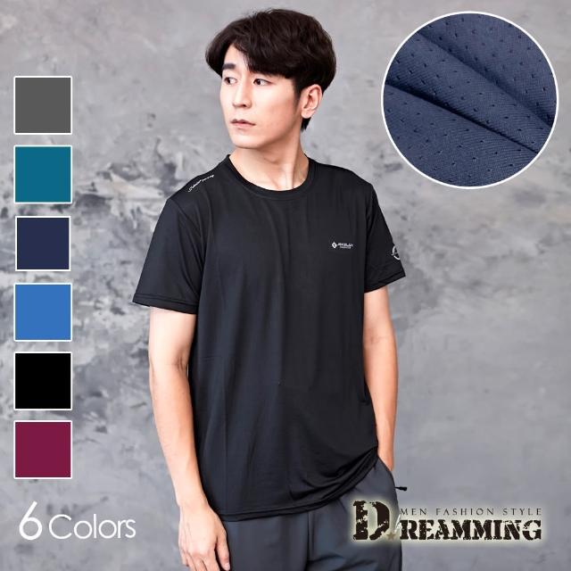 【Dreamming】現貨-冰絲瞬涼吸濕速乾彈力圓領短T 涼感衣(共六色)