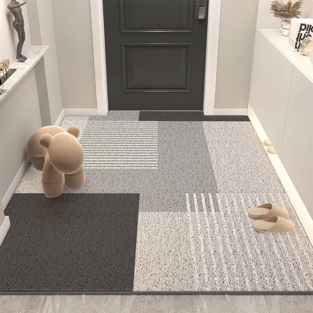 【嵐楓居家】可裁剪高彈絲圈清潔刮泥門口加大地墊-80x120cm(加大款絲圈踏墊/玄關墊/進門墊/地毯/踏墊)
