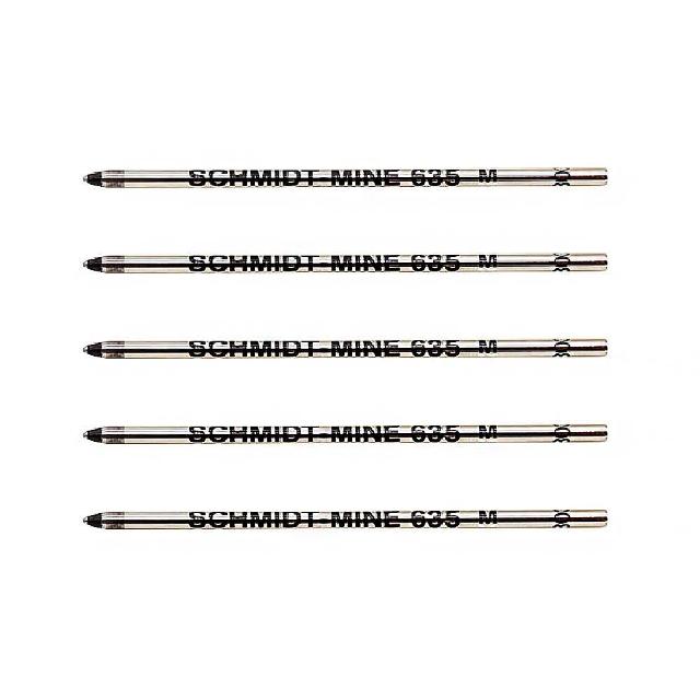 【ARTEX】德國SCHMIDT施密特油性原子筆芯_迷你D1型黑色5入