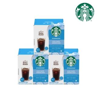 【NESCAFE Dolce Gusto】STARBUCKS 星巴克多趣酷思 特選冰美式咖啡膠囊12顆x3盒(適用雀巢多趣酷思咖啡機)