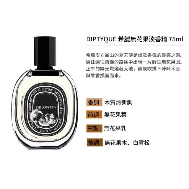 【Diptyque】淡香精 75ml(多款任選)