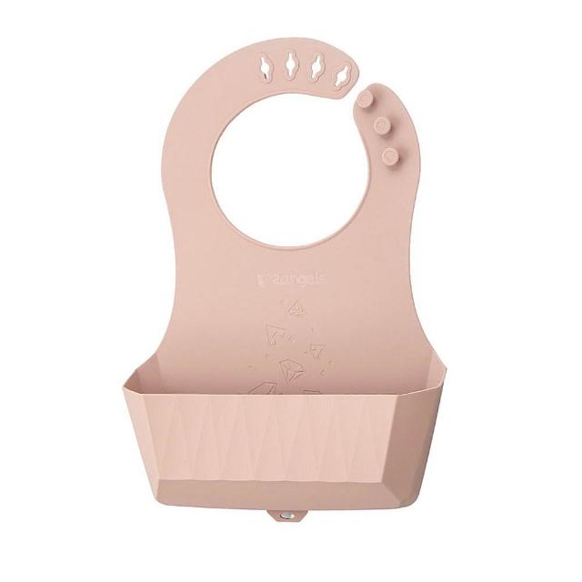 【2angels】矽膠鑽石圍兜 多色可選(學齡前孩童副食品學習餐具 幼兒寶寶輕便防漏圍兜)