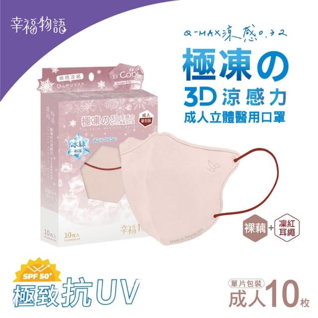 【Injoyyi 幸福物語】極凍舘3D立體醫療口罩10片/盒x4盒(瞬間涼感 成人、XL雙尺寸)