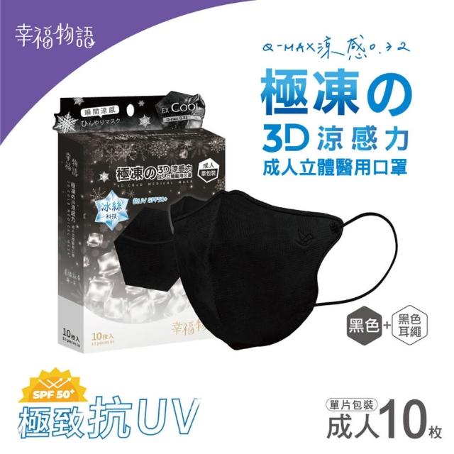 【Injoyyi 幸福物語】極凍舘3D立體醫療口罩10片/盒x4盒(瞬間涼感 成人、XL雙尺寸)