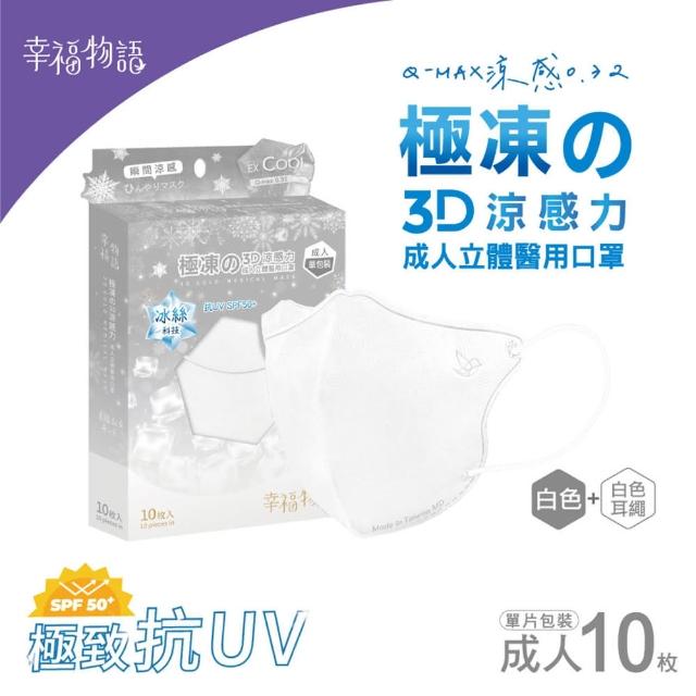 【Injoyyi 幸福物語】極凍舘3D立體醫療口罩10片/盒x4盒(瞬間涼感 成人、XL雙尺寸)
